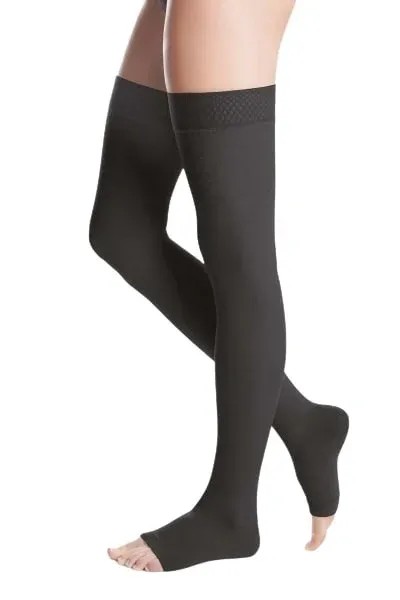 Polostehenní punčochy s lemem MAXIS MICRO (II.KT)—Velikost 3, barva černá, délka normal, bez špice