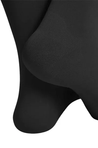 Polostehenní punčochy s lemem MAXIS MICRO (II.KT)—Velikost 8, barva černá, délka normal, bez špice