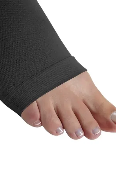 Polostehenní punčochy s lemem MAXIS MICRO (II.KT)—Velikost 7, barva černá, délka krátká, bez špice