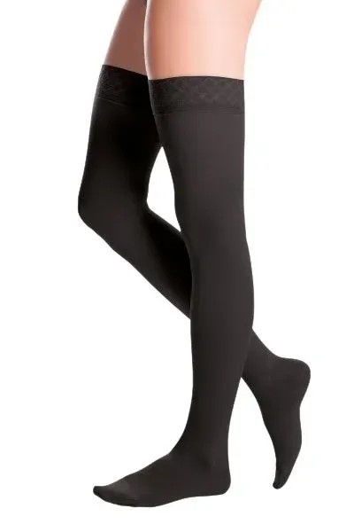 Polostehenní punčochy s krajkou MAXIS MICRO(II.KT)—Velikost 5, barva černá, délka normal, se špicí