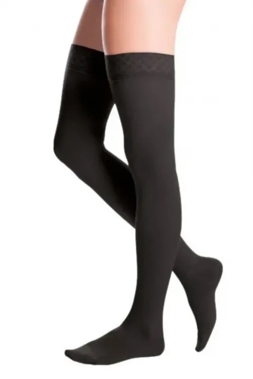 Polostehenní punčochy s krajkou MAXIS MICRO(II.KT)—Velikost 1, barva černá, délka krátká, se špicí