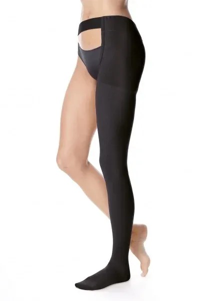 Stehenní punčochy s upínáním MAXIS MICRO (II.KT)—Velikost 2, barva černá, délka normal, se špicí, PRAVÁ