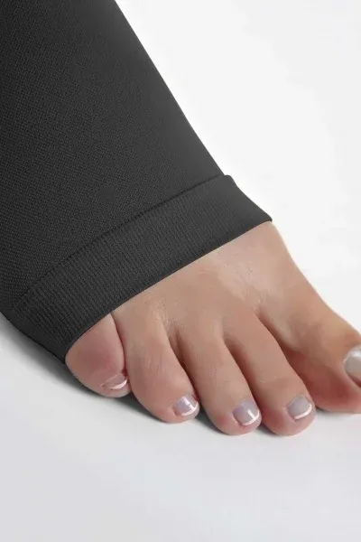 Stehenní punčochy s upínáním MAXIS MICRO (II.KT)—Velikost 5, barva černá, délka krátká, bez špice, PRAVÁ