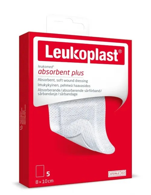 Leukoplast Leukomed 5ks—Netkanné krytí, polštářky 5 x 7,2 cm