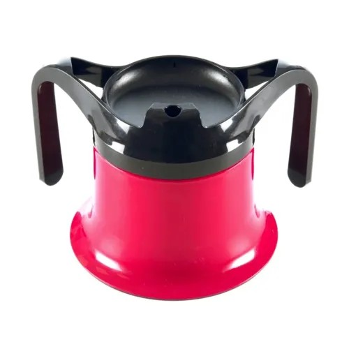 Ergonomický hrnek s pítkem HA 4267—Červená barva